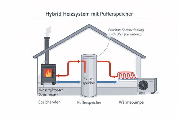 Grafik Heizwasser-Pufferspeicher