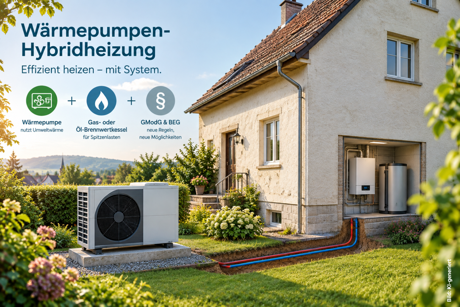 Wärmepumpen-Hybridheizung: Wie funktioniert das Zusammenspiel?